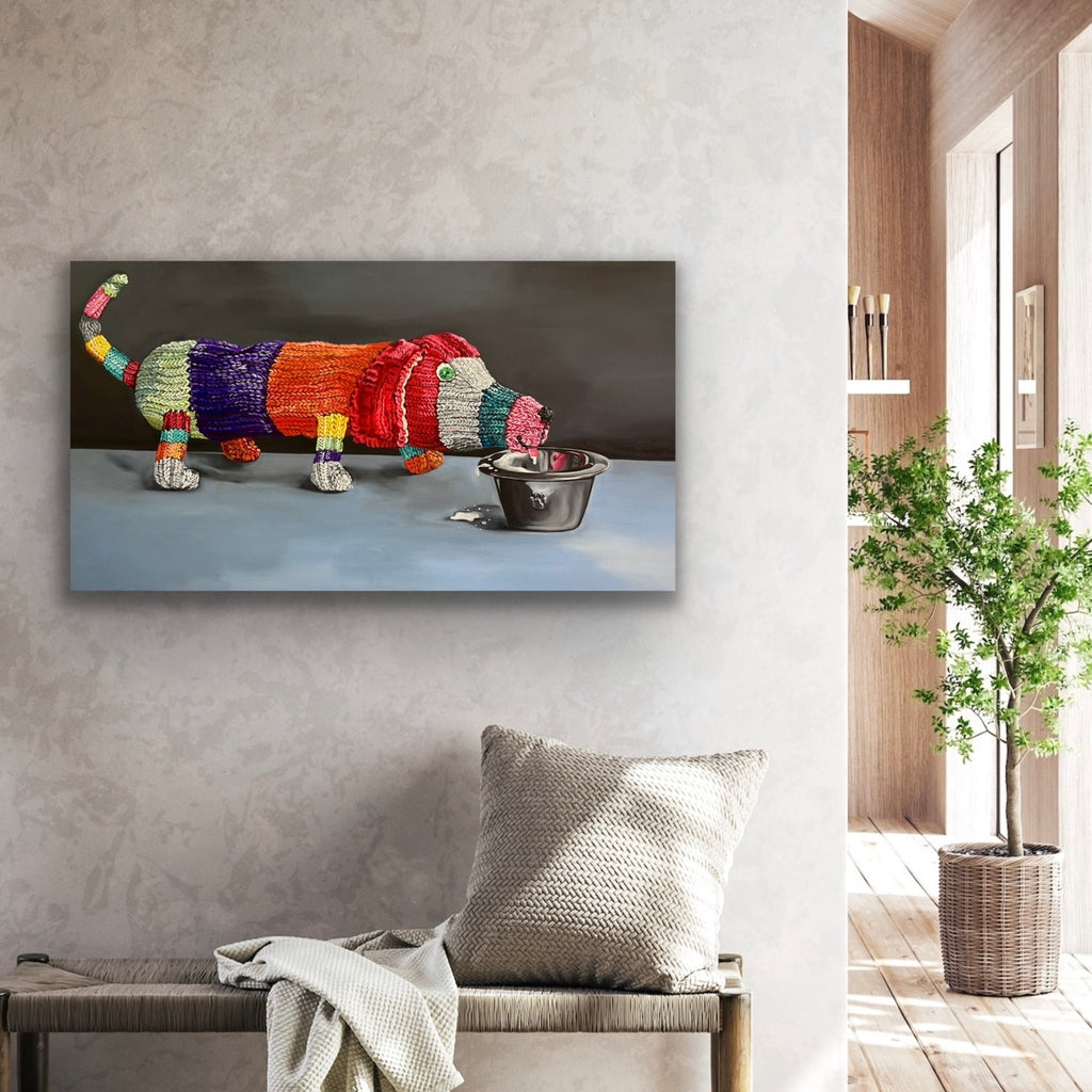 Yarn Dog - Original 24x36
