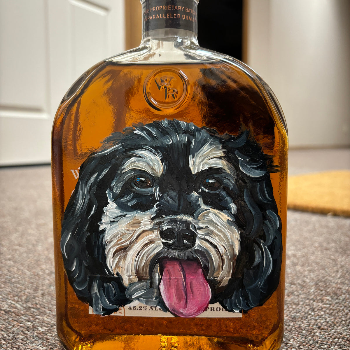 Custom Pet Portrait Liquor Bottle Gift