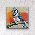 Linen Bird 5 - 6x6 Original