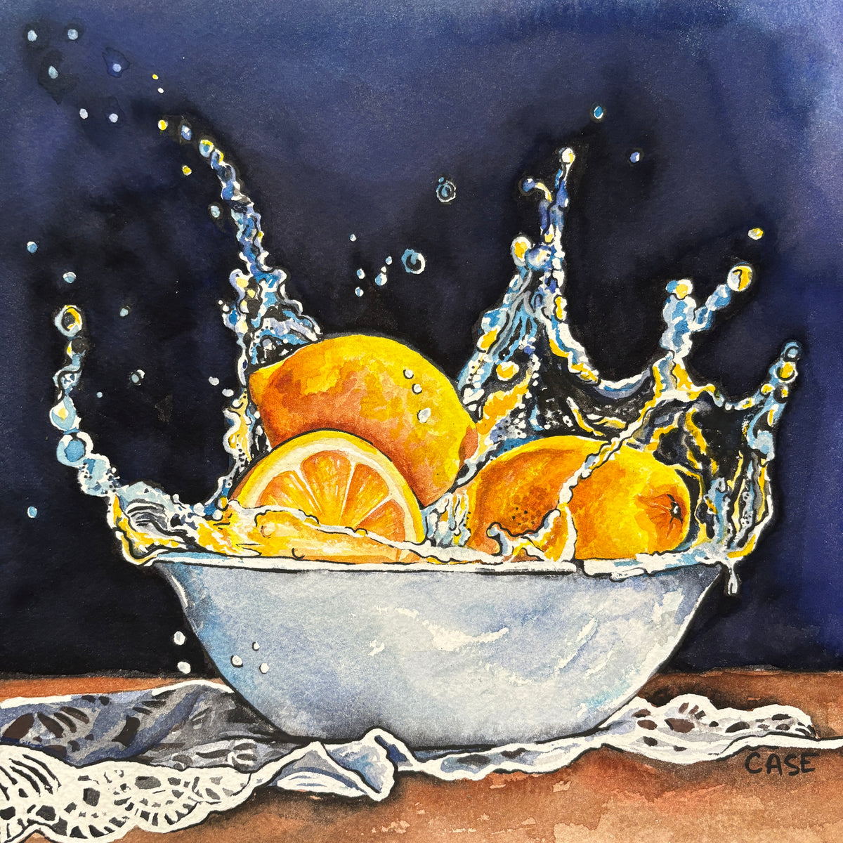 Lemon Bath - 13x13 Original
