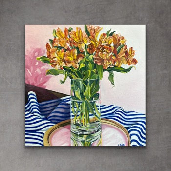 In a Pink Room- ORIGINAL 16x16 inches