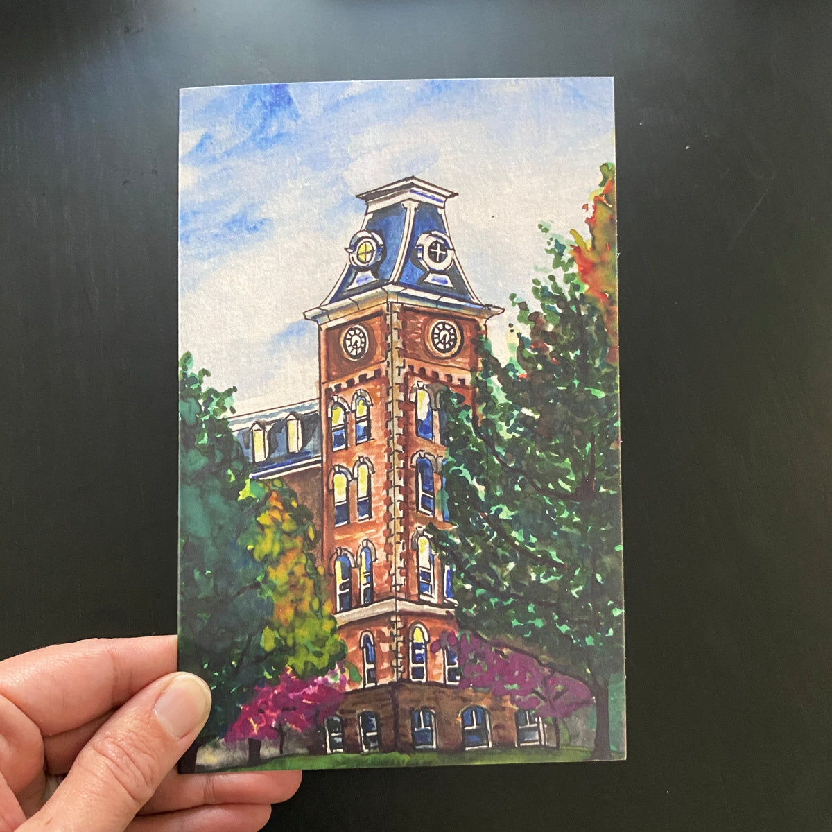 1 - 5x7 Folded Card - Old Main UofA