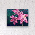 Three Pink Lilies - ORIGINAL 11x14 inches
