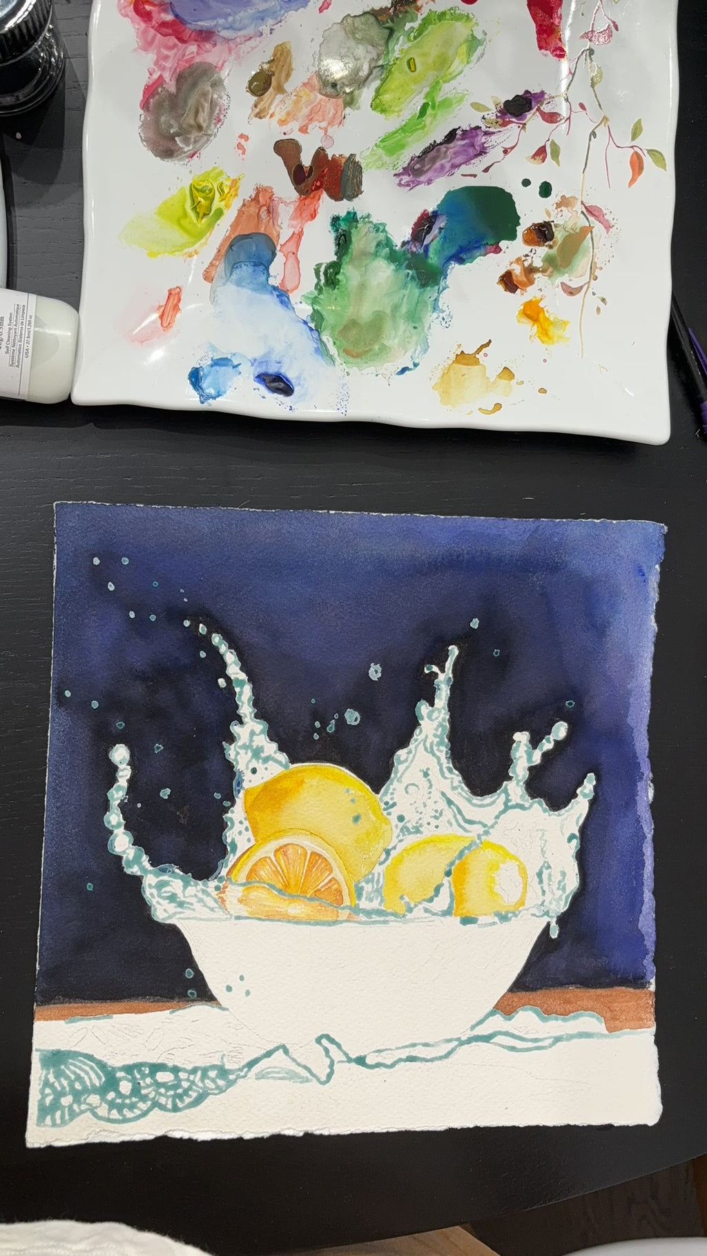 Lemon Bath - 13x13 Original