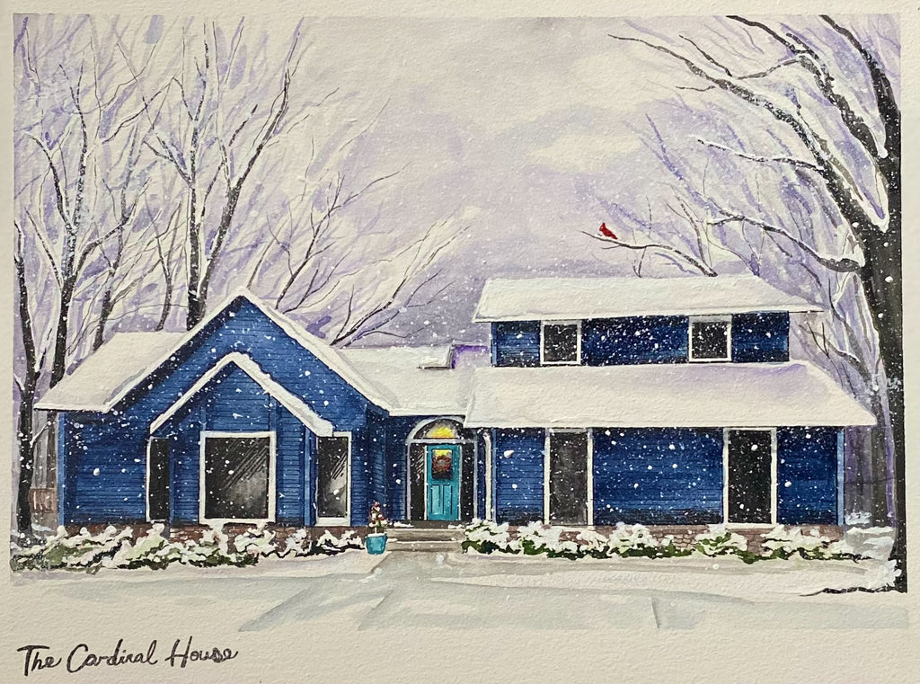 CUSTOM Home Watercolor Painting - 8x10 inches