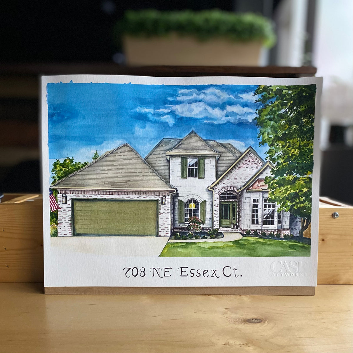 CUSTOM Home Watercolor Painting - 8x10 inches