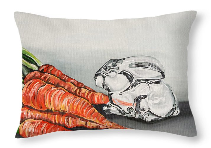Glass Bunny - Throw Pillow